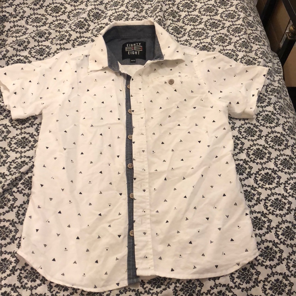 🖤🦃Boys dress shirt white size 10/12 lightly worn
